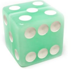 Tropical Colors Dice Collection: Lime Color 2" Tropical Dice, per pair main image